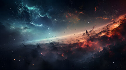 星雲銀河の背景 No.019  The Background of the Nebula Galaxy Generative AI