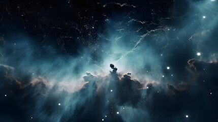 Obraz na płótnie Canvas 星雲銀河の背景 No.100 The Background of the Nebula Galaxy Generative AI