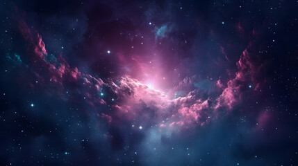 Obraz premium 星雲銀河の背景 No.103 The Background of the Nebula Galaxy Generative AI