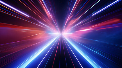 Neon Hyper Warp Space Tunnel Flight