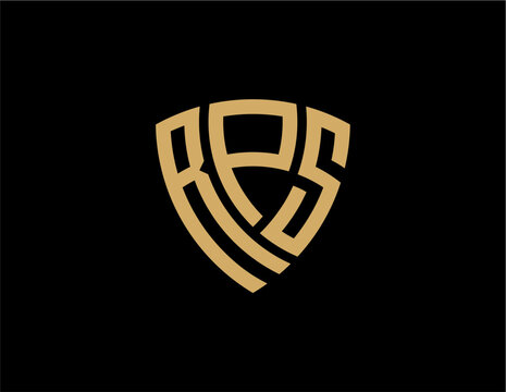 RPS creative letter shield logo design vector icon illustration