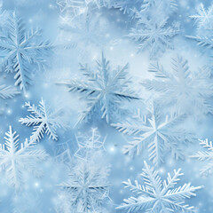 snowflakes and frost icy blues seamless, pattern, texture, background