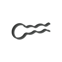 Metal Hair pin icon vector