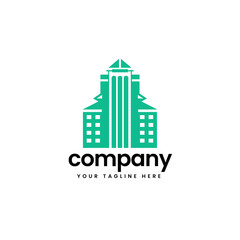 Fototapeta premium real estate building construction builders apartment house architecture skyline build business company minimalist logo