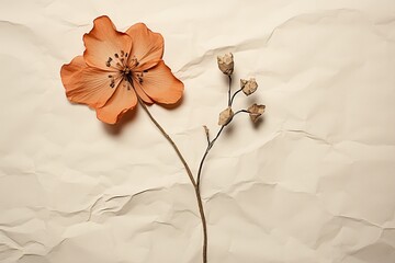 a little flower on paper.