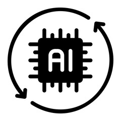 circular arrow glyph icon