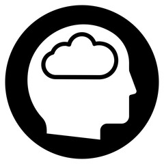 brain glyph icon