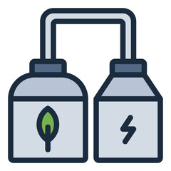 Biogas filled line icon