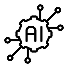 artificial intelligence line icon