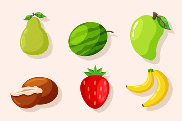 Set Collection of Fruit Element