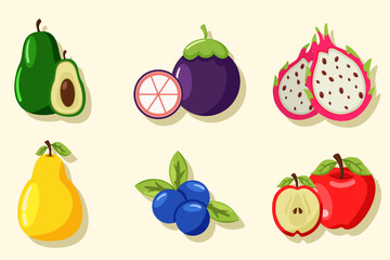 Set Collection of Fruit Element