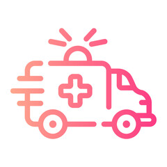 ambulance Line Gradient Icon