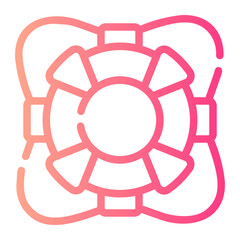 lifebuoy Line Gradient Icon
