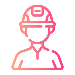 firefighter Line Gradient Icon