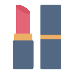Lipstick makeup cosmetic flat icon