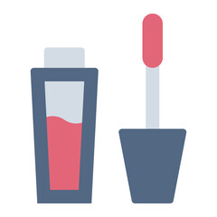 Lipgloss makeup cosmetic flat icon