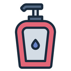 Lotion makeup cosmetic filled line icon