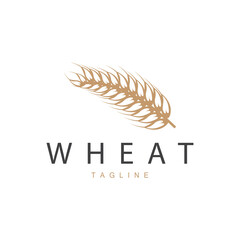 Rice Logo, Farm Wheat Logo Design, Vector Wheat Rice Icon Template Illustration