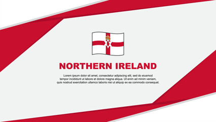 Fototapeta premium Northern Ireland Flag Abstract Background Design Template. Northern Ireland Independence Day Banner Cartoon Vector Illustration. Northern Ireland