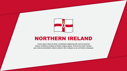 Northern Ireland Flag Abstract Background Design Template. Northern Ireland Independence Day Banner Cartoon Vector Illustration. Northern Ireland Banner