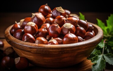 Obraz premium Brazil: Join the festivities in Brazil, where roasted chestnuts are a cherished treat, and witness them roasting on an open fire, adding to the joy of Brazilian cuisine.