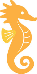 Seahorse icon in cartoon style icon.