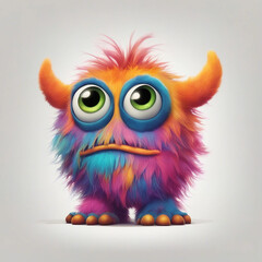 3D Colorfull Monster Cartoon Character