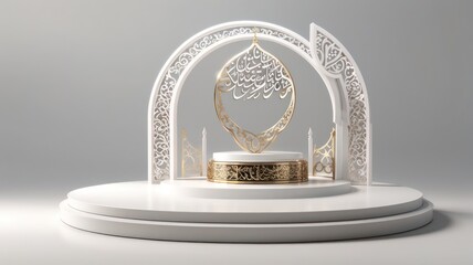 Islamic Podium Product Display Showcase