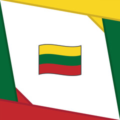 Lithuania Flag Abstract Background Design Template. Lithuania Independence Day Banner Social Media Post. Lithuania Cartoon