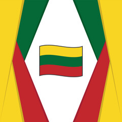 Lithuania Flag Abstract Background Design Template. Lithuania Independence Day Banner Social Media Post. Lithuania Design