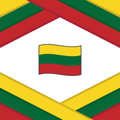 Lithuania Flag Abstract Background Design Template. Lithuania Independence Day Banner Social Media Post. Lithuania Illustration