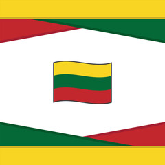 Lithuania Flag Abstract Background Design Template. Lithuania Independence Day Banner Social Media Post. Lithuania Vector