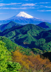 葛城山から眺める富士山　静岡県伊豆の国市にて