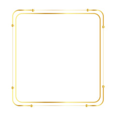 Luxury golden rectangle corner certificate border pattern line photo thai frame islamic wedding...