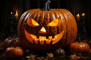 ハロウィンのかぼちゃ,Generative AI AI画像