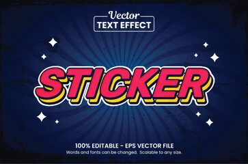 Sticker Editable font text effect	
