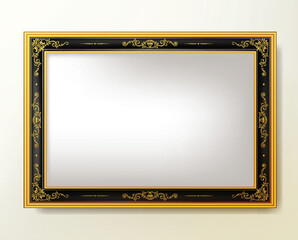 Decorative vintage frame and border Black, Gold and black photo frame