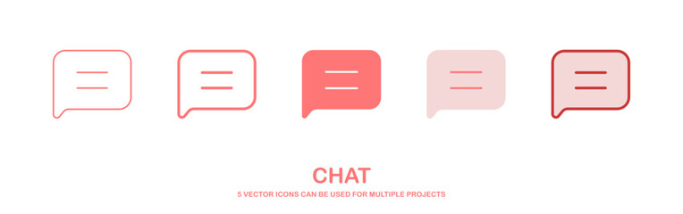 Vector chat icon collection flat design. message vector. Texting symbol. Vector Illustration.