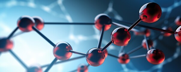 Abstract molecular model background