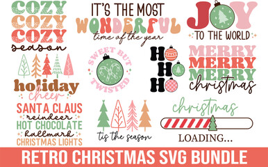 retro christmas SVG bundle © MD