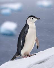 Obraz premium Generative AI Cute and adorable penguin in a different style and place
