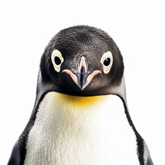 Naklejka premium Generative AI Cute and adorable penguin in a different style and place