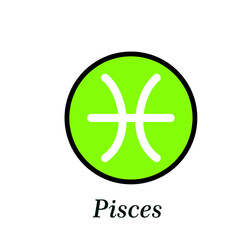 Obraz premium Zodiac icon Horoscope icon flat style ,Zodiac constellation sign