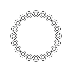 circle frame with line style