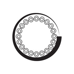 circle frame with line style