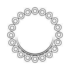 circle frame with line style
