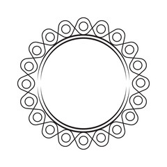 circle frame with line style