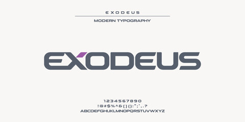 Modern Bold Font Sport Alphabet. Typography urban style fonts for technology, digital, movie logo design. vector illustration