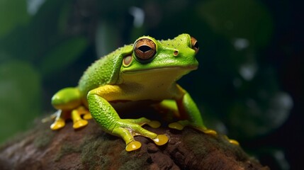 Fototapeta premium Javan tree frog generative ai
