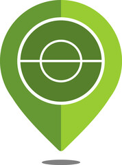 Pin location with sport field